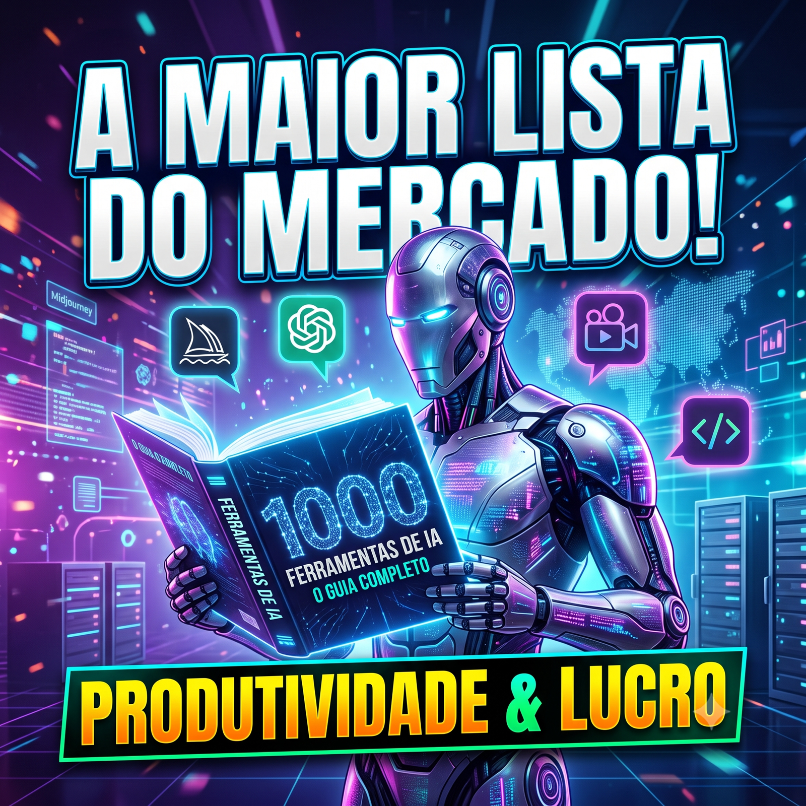 A Maior Lista do Mercado: 1000 Ferramentas de IA para Multiplicar sua Produtividade e Lucro!
